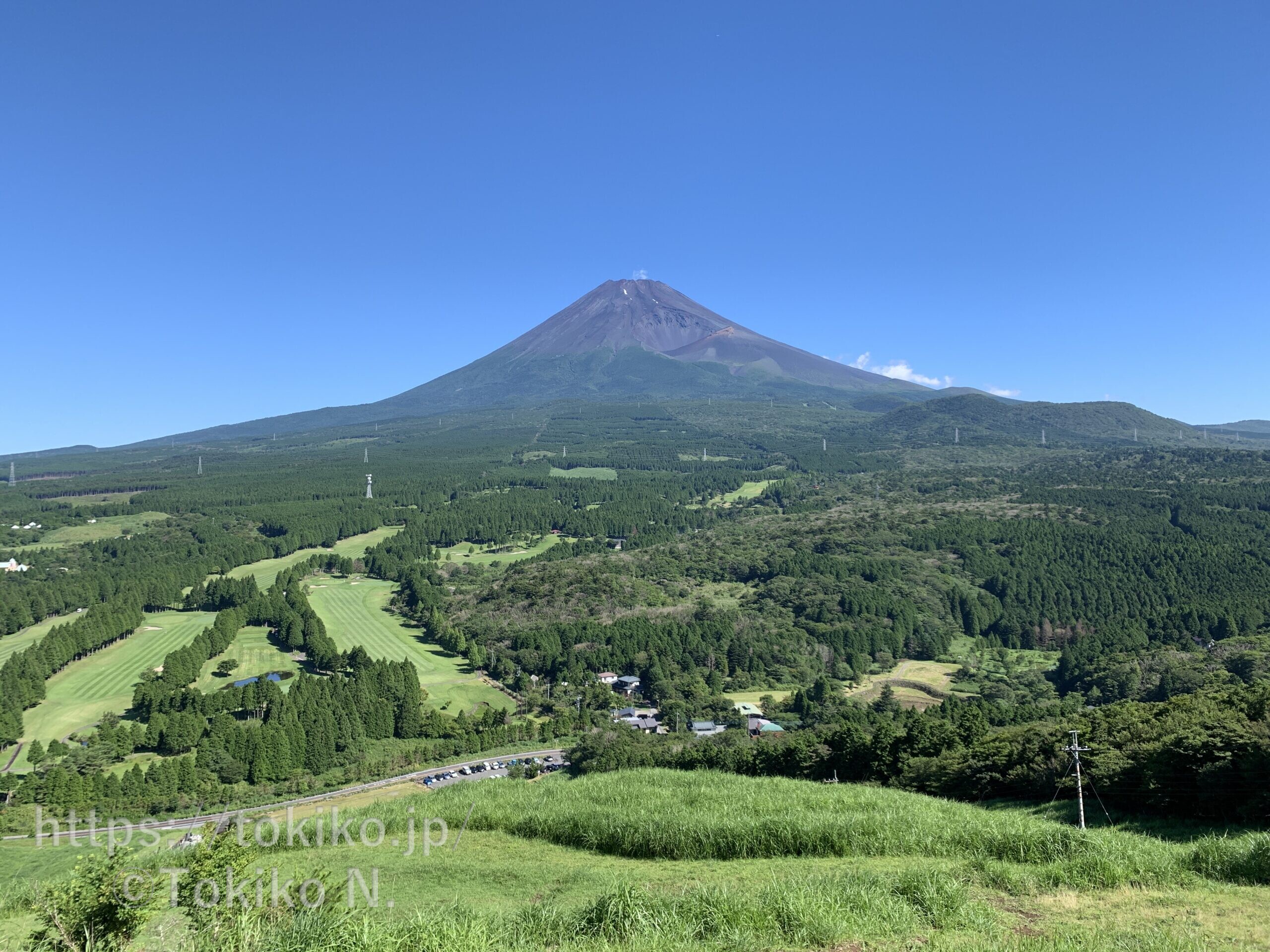 愛鷹山登山道から見る富士山
